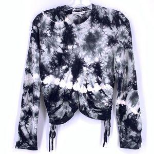 Young Fabulous Broke Tie Dye Ruched Side Top Sz S